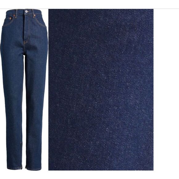 Re/Done drainpipe super high waist skinny jeans in rigid like color size 28 NWT - Picture 3 of 3